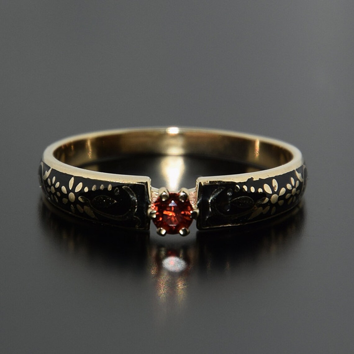 Garnet Ring Art Deco Engagement Ring Art Deco Victorian - Etsy