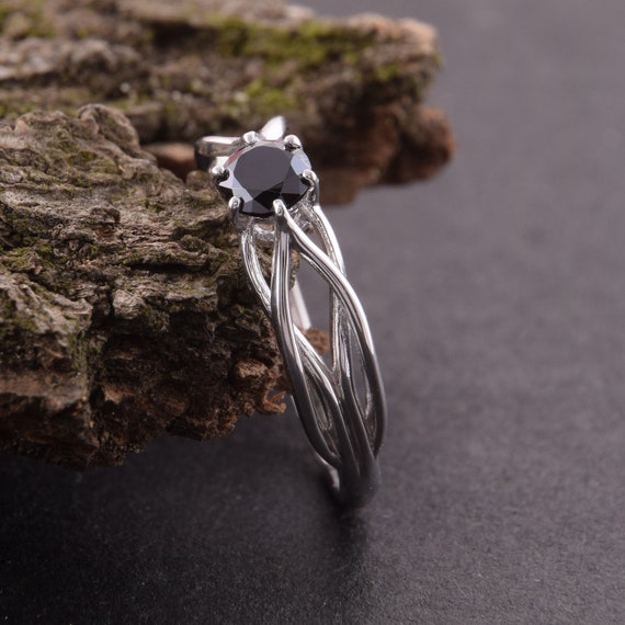 Black stone ring for her best sale