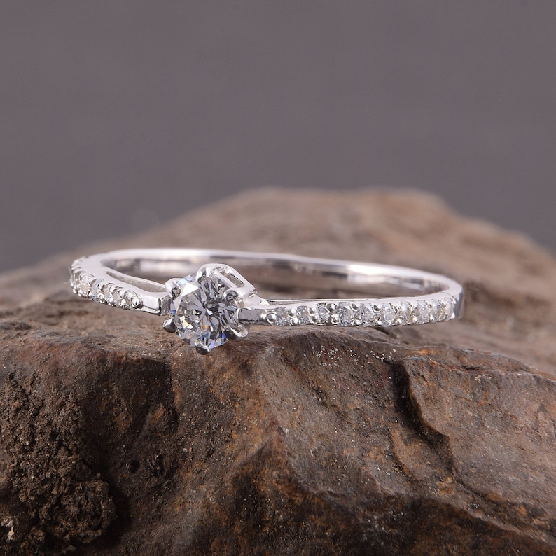 Women promise ring Elegant ring Dainty ring Tiny ring Etsy