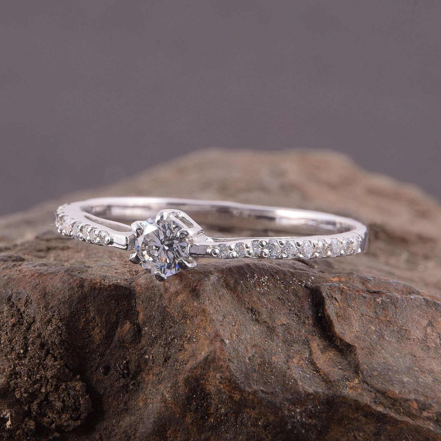 Dainty 925 sterling silver womens promise ring Unique art Etsy