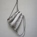 Grey Python Leather Drawstring Backpack, Unisex Leather Rucksack ...