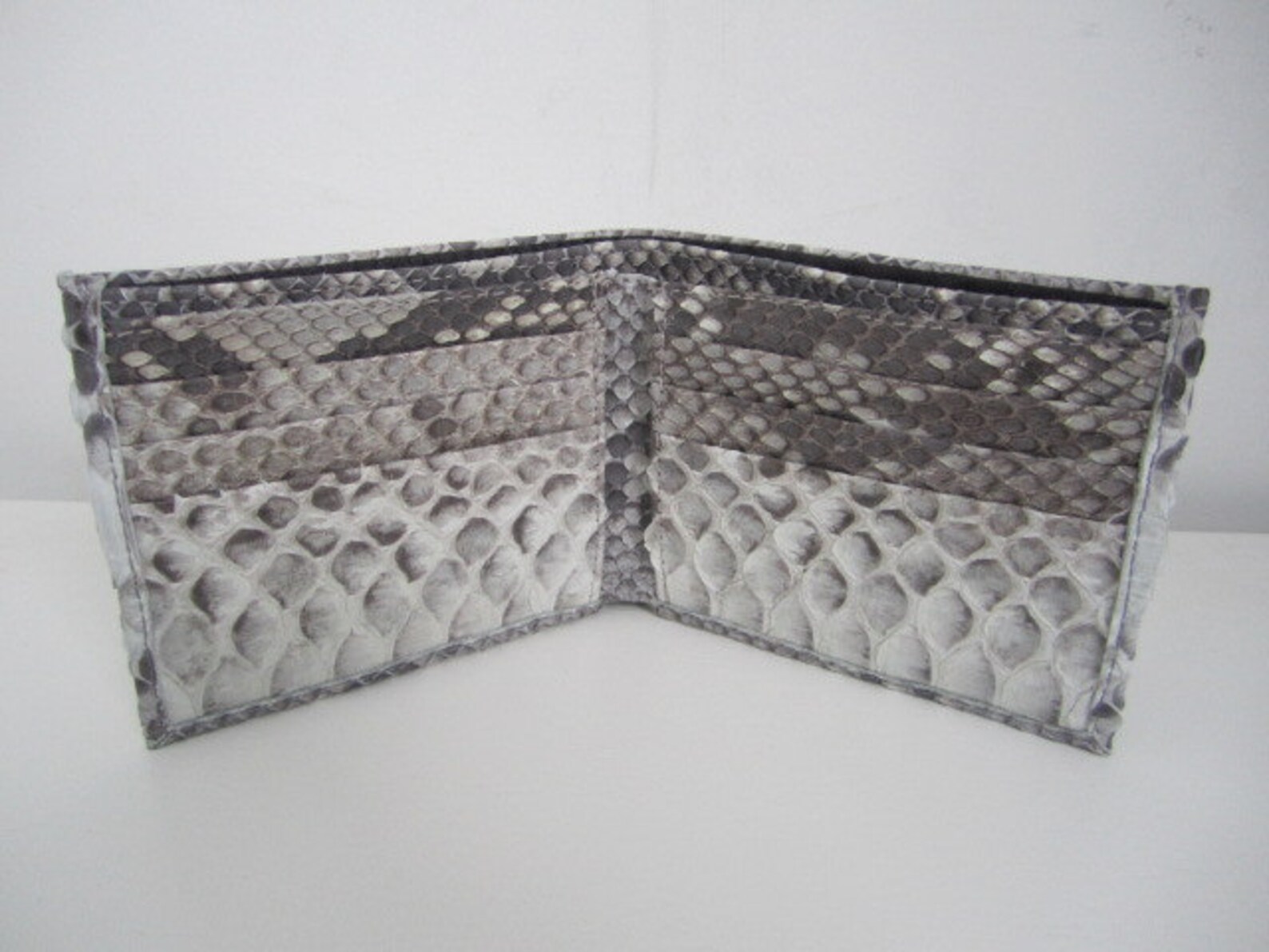 Python Leather Bifold Wallet Black Friday Sale Leather - Etsy