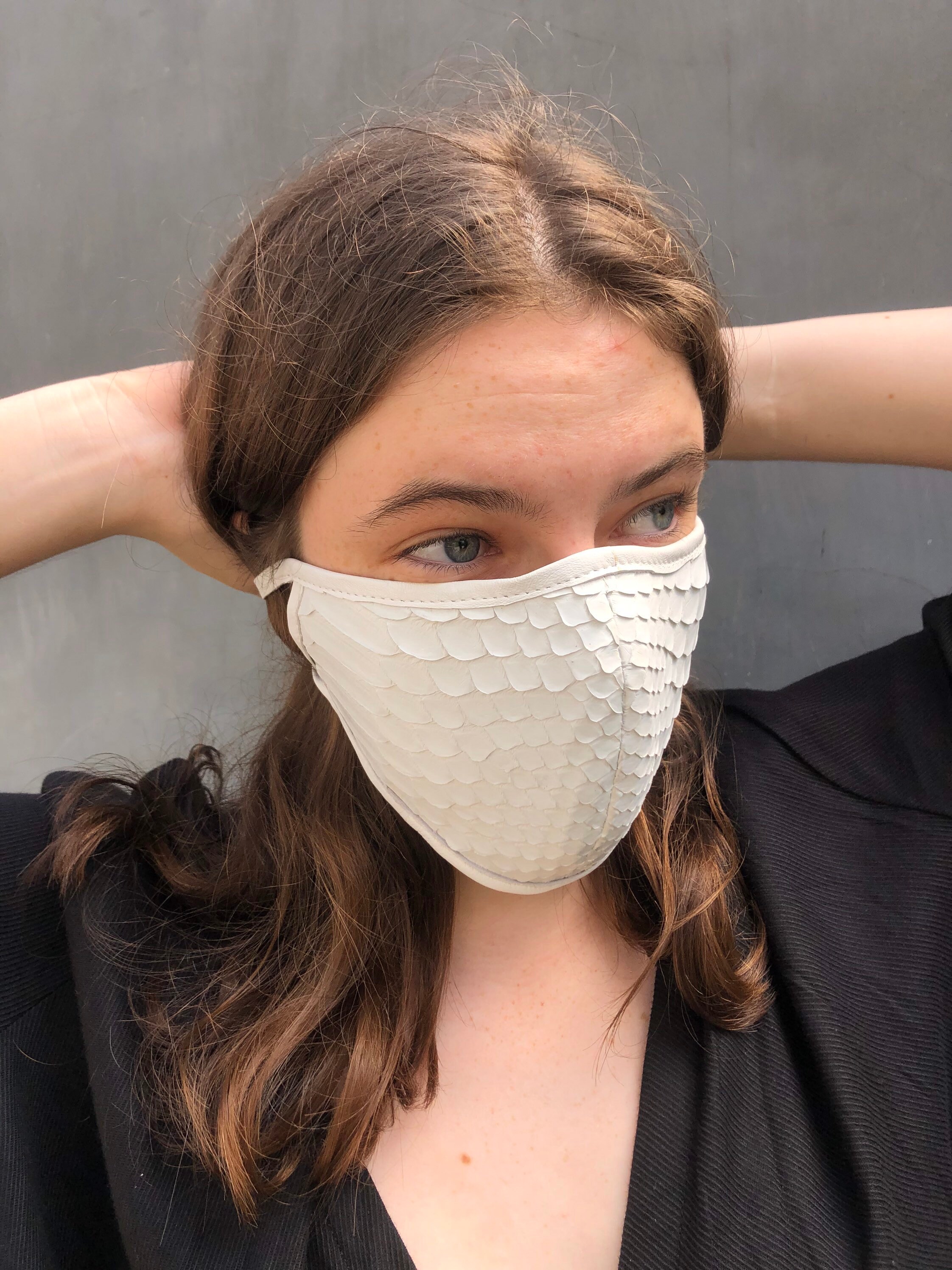 Python Leather Face Mask Fashionable Unisex Face Mask Adult Etsy