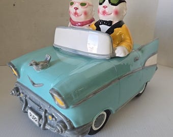 Vintage lerkonst samlarkakburk Cruisin' Cats