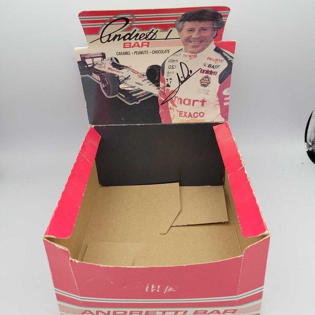 Mario Andretti Signed Andretti Bar Candy Box Autographed - Etsy