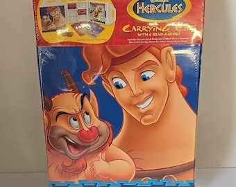 DISNEY HERCULES Carrying Case With 6 Read-Along Book And Cassettes New
