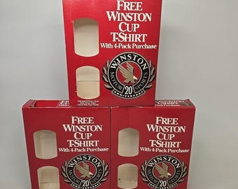 Camiseta Winston Racing 1991, 20º Aniversario, Talla XL. En paquete (lote de 3).