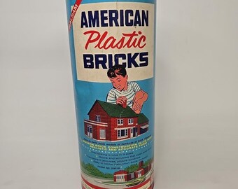Vintage 1950's Halsam American Plastic Bricks Set No 715