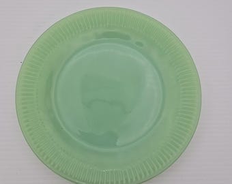 Plato de ensalada Jane Ray de jadeíta Fire King, original de Anchor Hocking, 19 cm