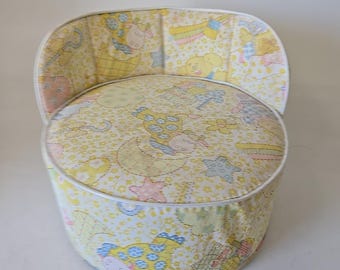 Vintage Retro 70's Kids Childs Padded Booster Seat Toddler Chair 60s