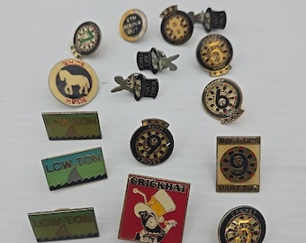 Lote de 15 pines de solapa para sombrero con diseño de lanzamiento de dardos Crickhat vintage