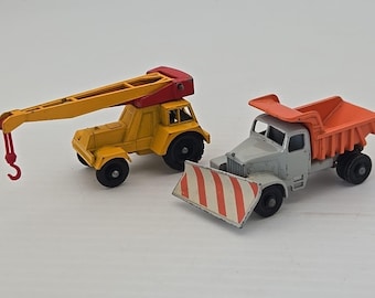 Matchbox Lesney #16 Scammell Mountaineer sneeuwploeg en jumbokraan nr. 11