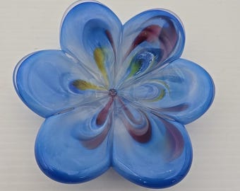 Plato/plato Vintage Blue Affection Flower, Monte Santa Helena, Glass Eye Studio