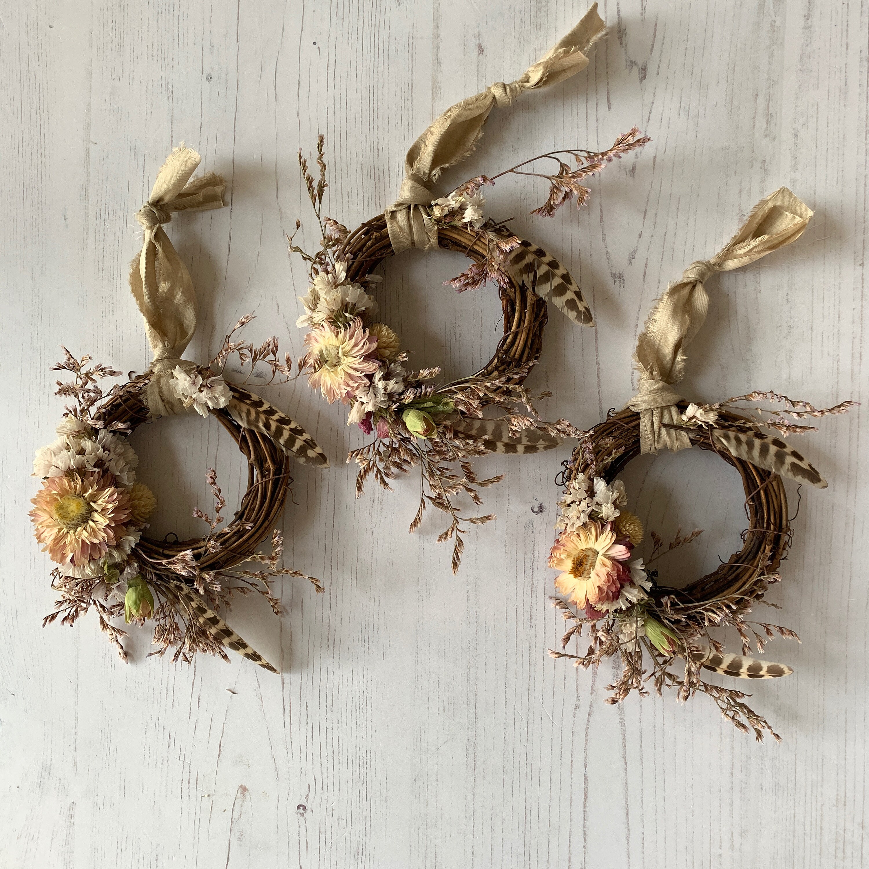 Mini Dried Flower Wreaths wreaths small dried flowers Etsy