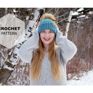 Crochet Pattern || Slouchy Crochet Double Brim Toque Beanie|| Trouble Free Toque
