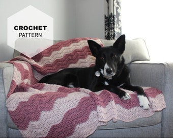 Crochet Pattern || Throw || Crocheted Couch Blanket || Rosebud Blanket