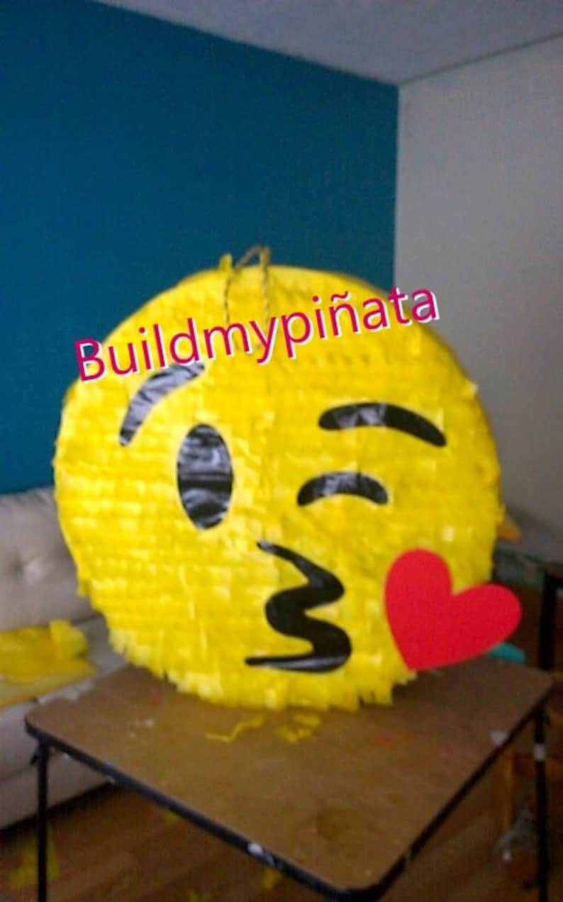 Emoji piñata 22 in diameter. Etsy