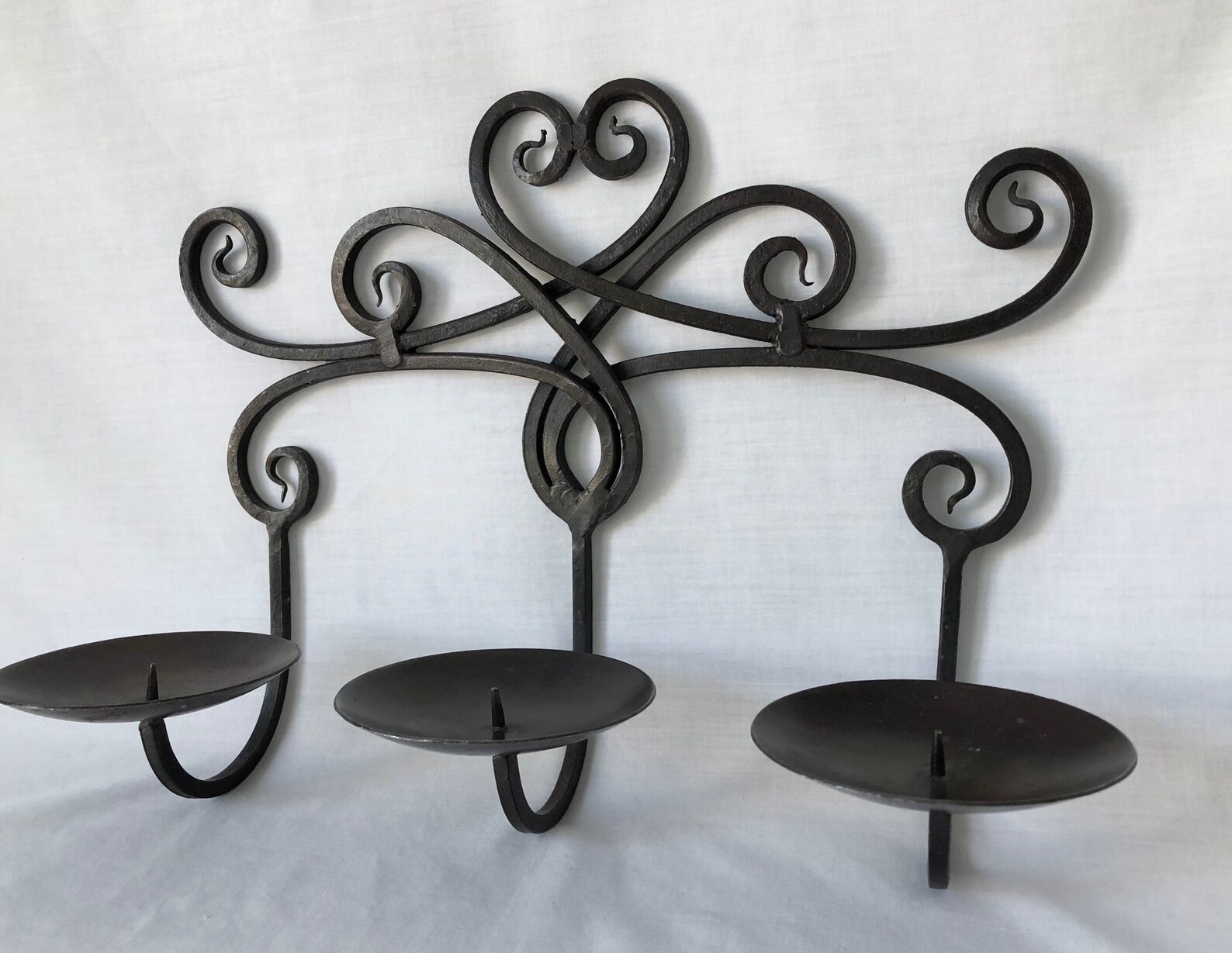Cast Iron Candelabra Vintage Candelabra Wall Sconce Pillar Etsy