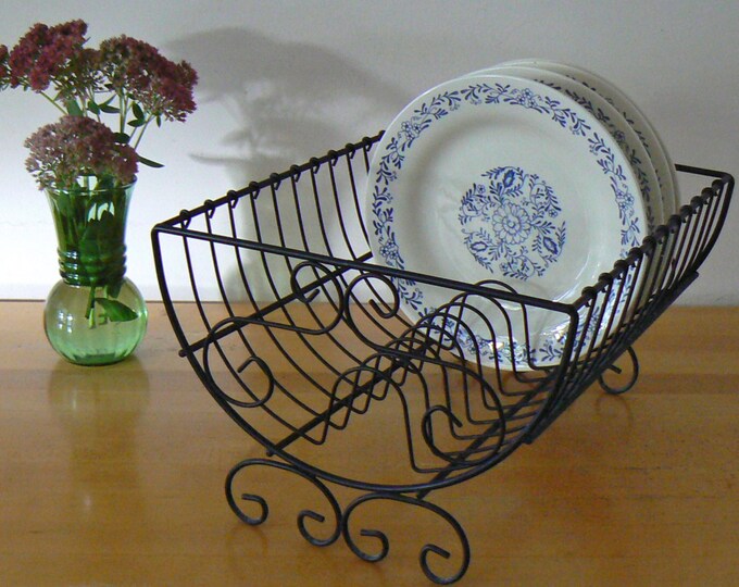 Vintage Frenchstyle Dish Drainer Country French Dish Rack Wire Dish
