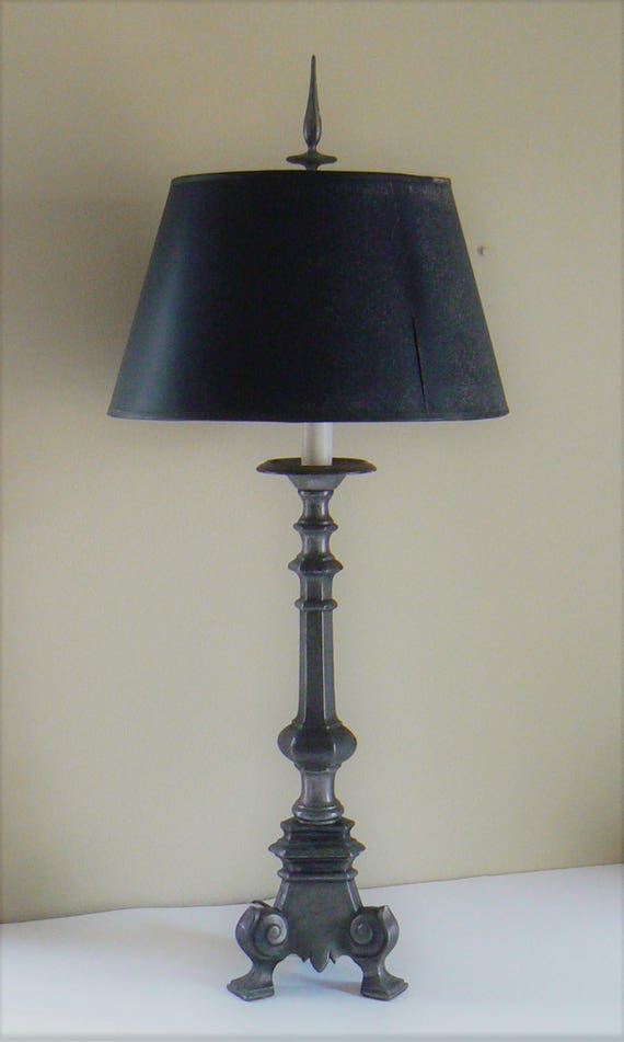Vintage Gothic Style Table Lamp Three Footed Tall Image 0