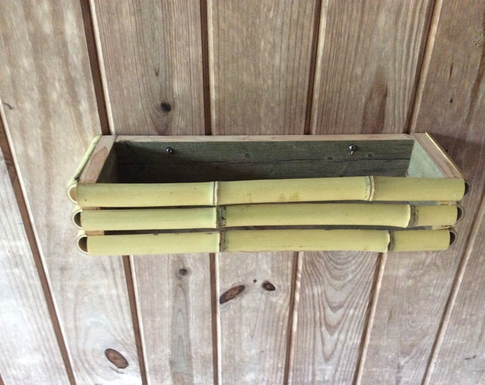 Wallmounted Bamboo Box Planter Etsy