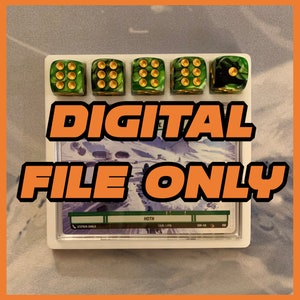 Digital File (.stl) - Star Wars Unlimited SWU Base Holder Board for use with D6