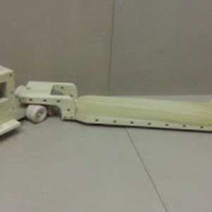 Wood Toy Plan - Semi Truck with Two Trailers