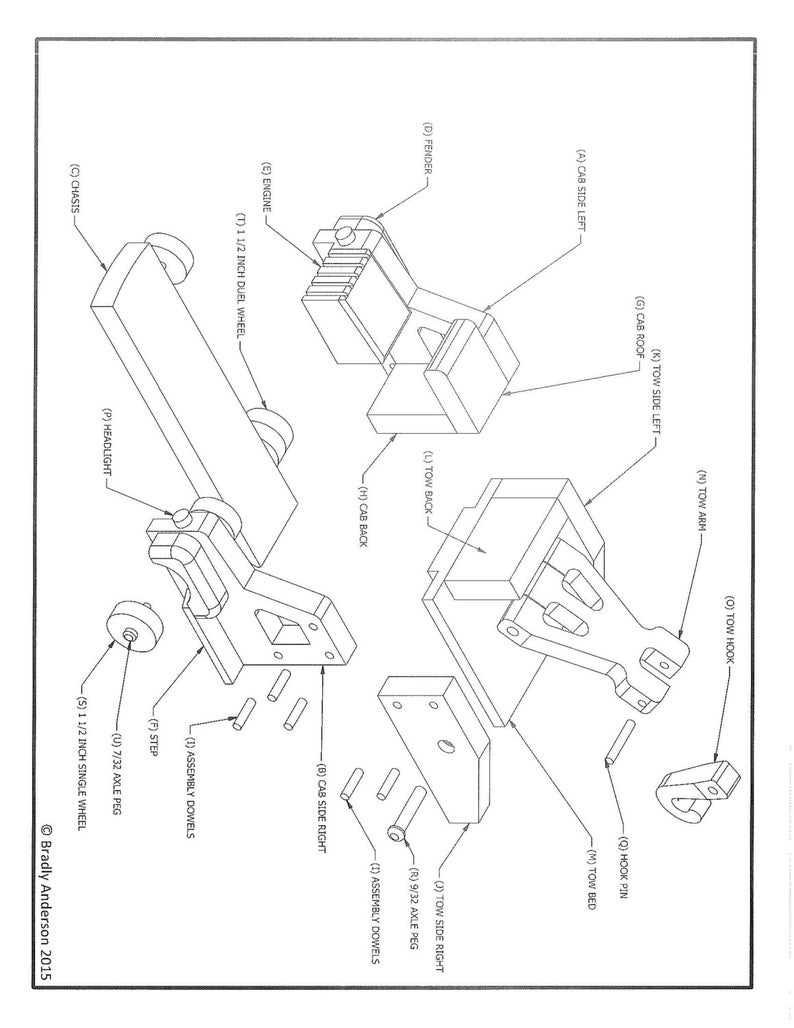 Wood Toy Plan Tow Truck image 4