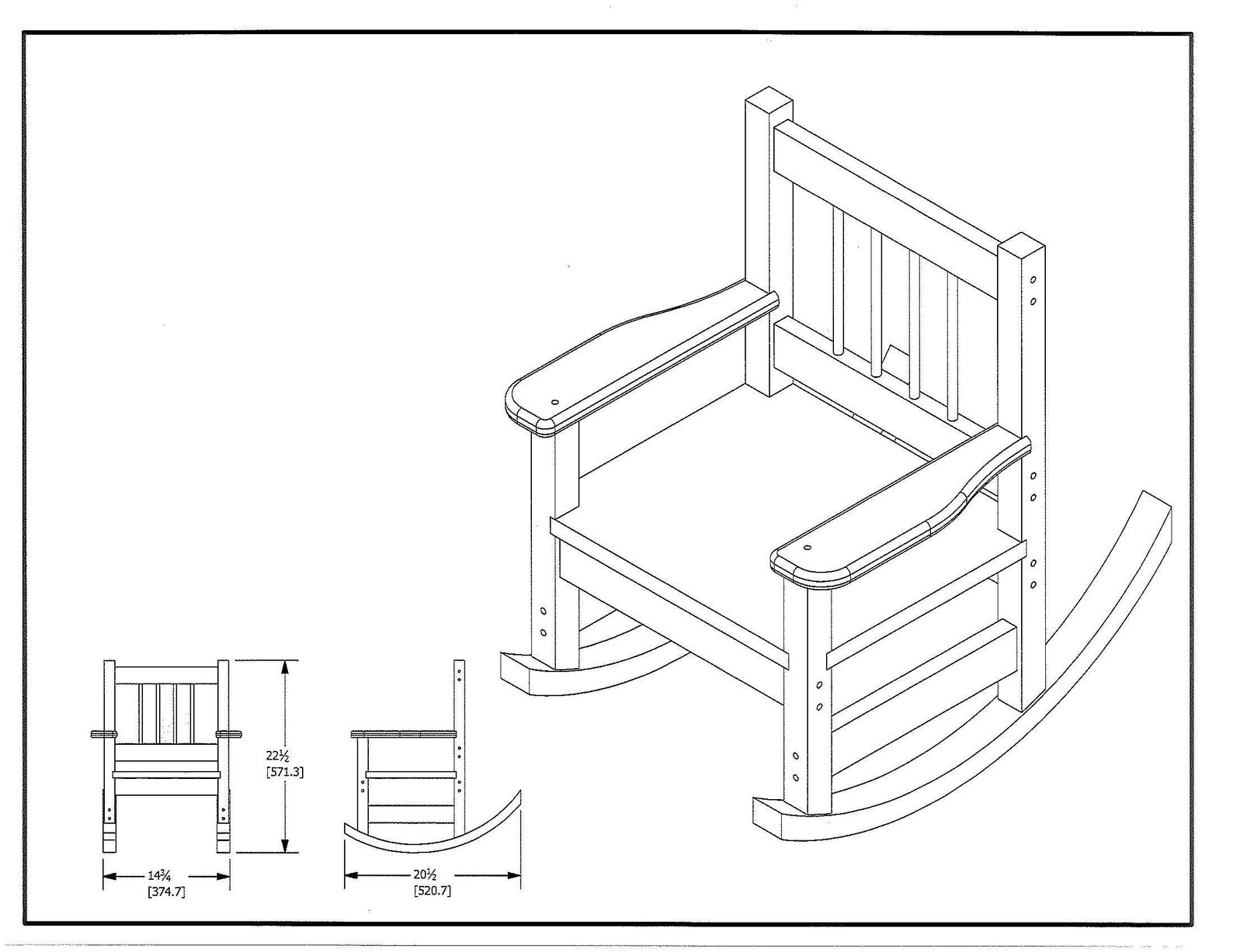 Wood Toy Plan -rocking Chair - Etsy