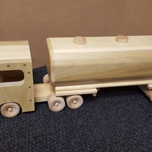 Wood Toy Plan - Cab Over with Box and Tanker Trailers