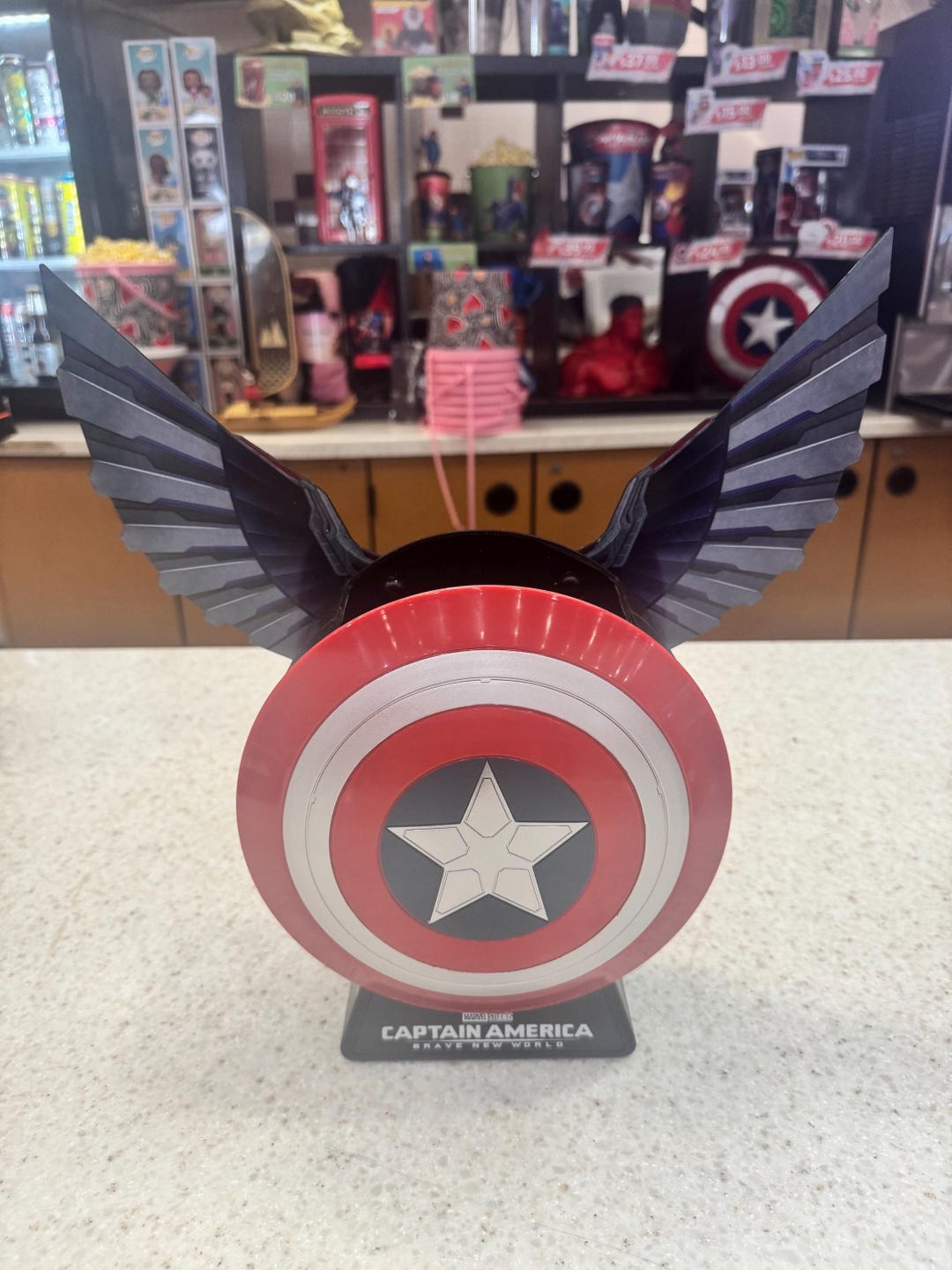 Captain America Brave New World Shield With Wings Popcorn Bucket - Etsy
