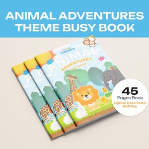 Animal-Themed Busy Book for Toddlers | Montessori Printable Activity Book | Preschool Learning Binder | Quiet Book 2-6 Years