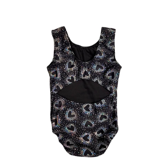 Girls black sleeveless leotard deals