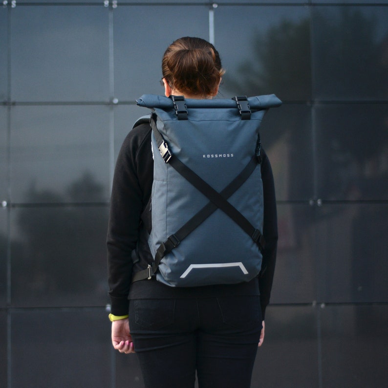 Urban travel backpack / Gray commuter bag / Fixie bike Etsy