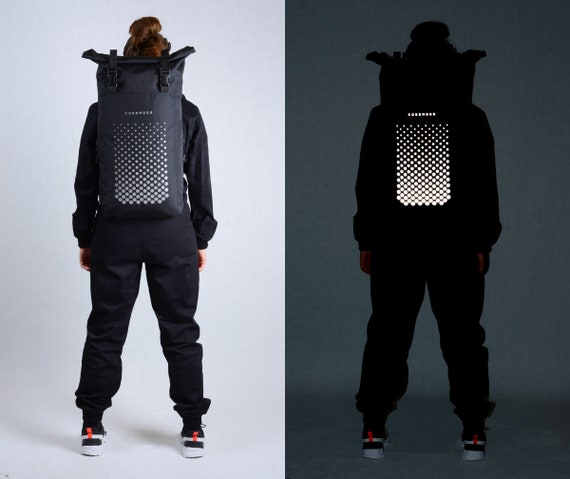 roll top backpack black