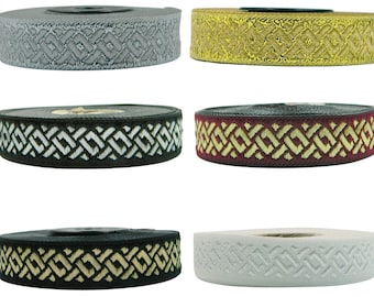 10 m Borte Jacquard Borte Mittelalter/Larp Keltischer Knopen 16mm Breit (ab 0,69Euro/m)