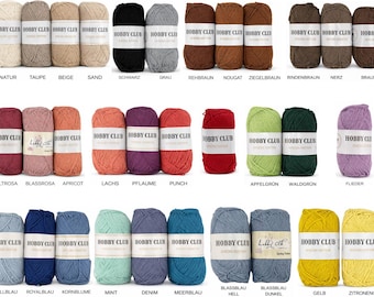 100% Recycled Baumwolle 100gr 200meter Natural Cotton Makramee - Amigurumi 30 Verschiedene Farben 1,5mm