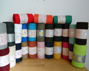 100% z recyklingu Baumwolle Makramee Garn (Geflochten) 2-2,5 mm Breit