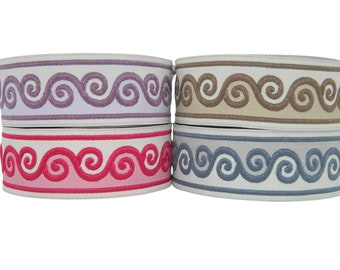 10 m Borte Gewebt Webband Retro Tribal Welle 33 mm Breit  (1,29Euro/m)