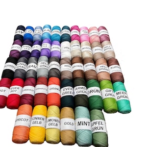 150 metri Makramee Garn Nylon Schnur Shamballa 1,5 mm 37 Verschiedene Farben