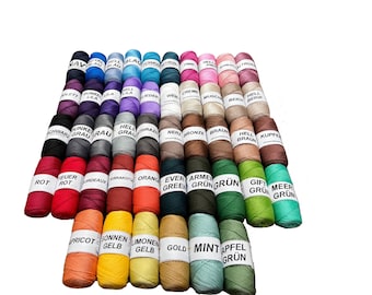 150 metrów Makramee Garn Nylon Schnur Shamballa 1,5 mm 37 Verschiedene Farben