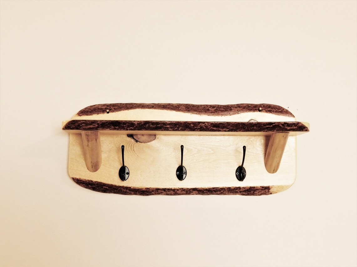 Log Coat Rack Log Towel Rack Wood Hat Rack Rustic Lodge Etsy