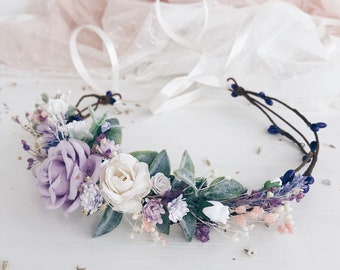 flower crown Lana Del Ray vintage inspired etsy wedding White rose rustic rose Wedding wedding headpiece nature inspired rose crown