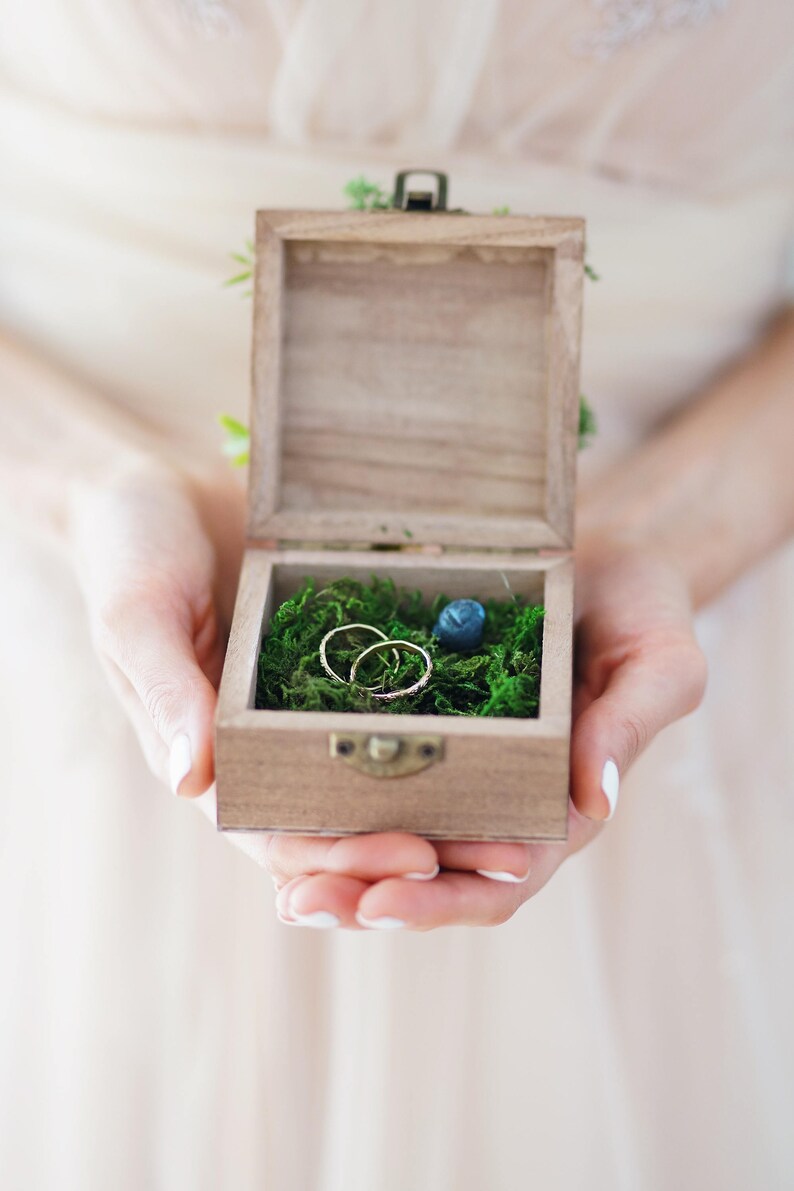 Ring bearer box Wedding ring box Ring box with flowers Ring Etsy