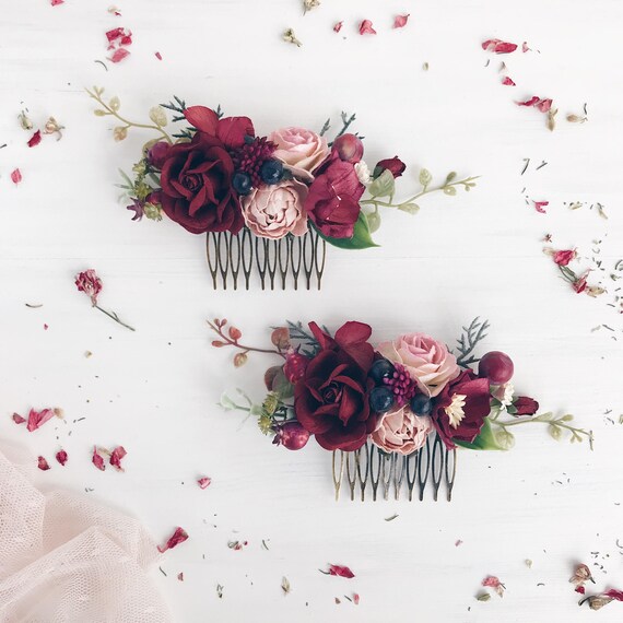Flower Hair Comb Flower Hair Accessories Flower Hair Clip Etsy