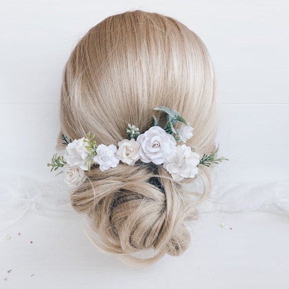 white hair pins