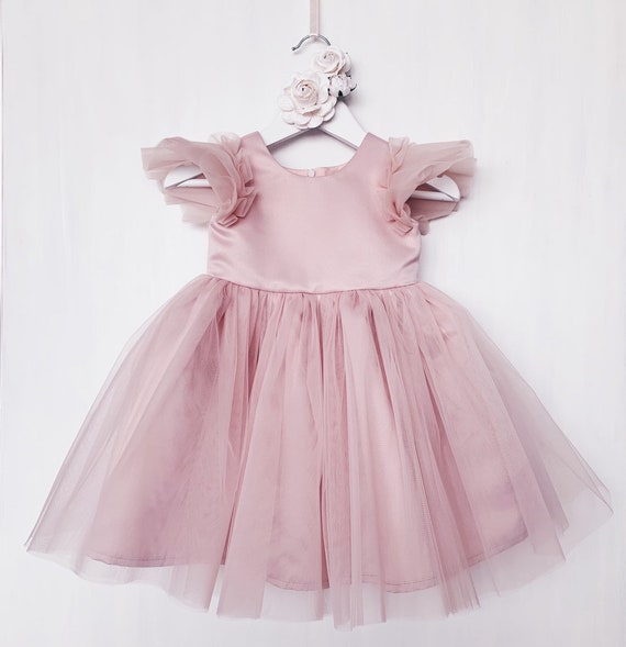 dusty rose girl dresses