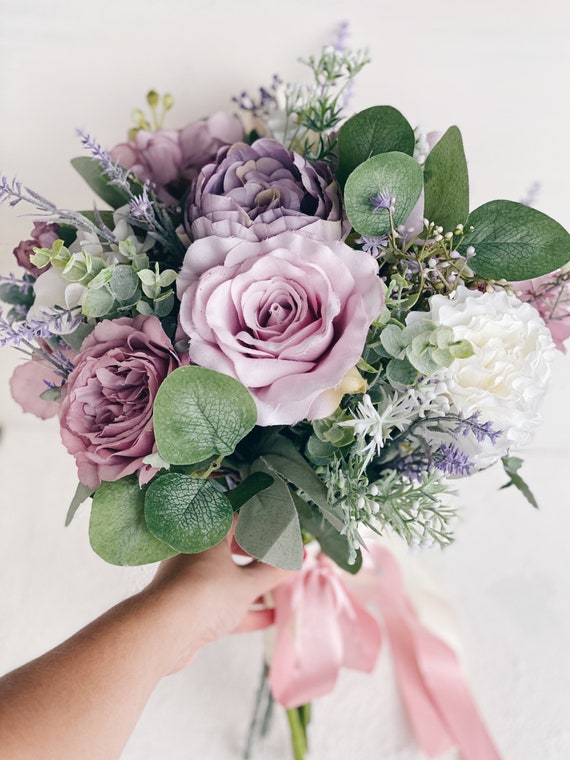 Wedding Bouquet Dusty Rose Bouquet Bridal Bouquet Lavenfer Etsy