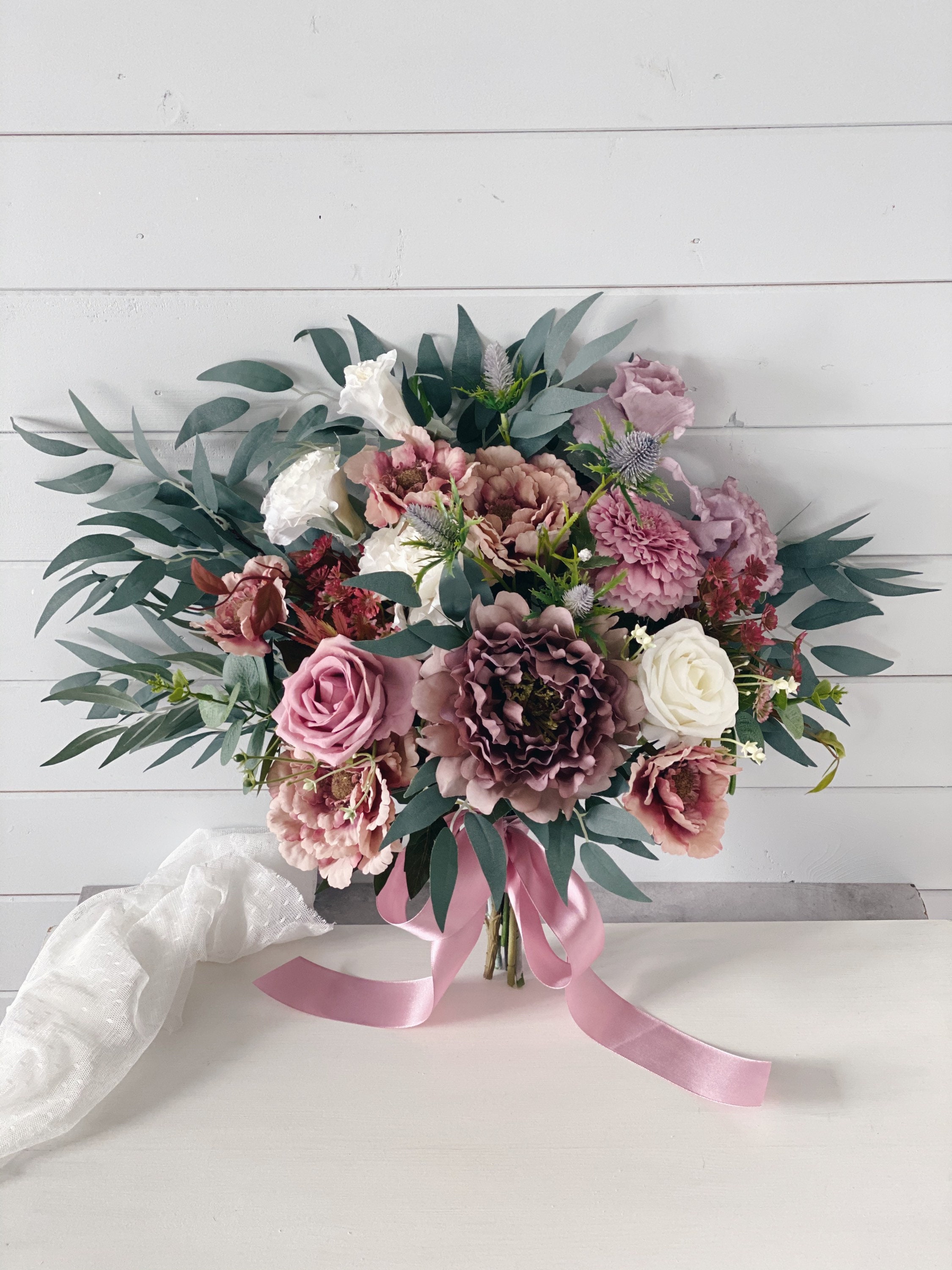 Wedding Bouquet Bridal Bouquet Dusty Rose Wedding Bouquet Etsy