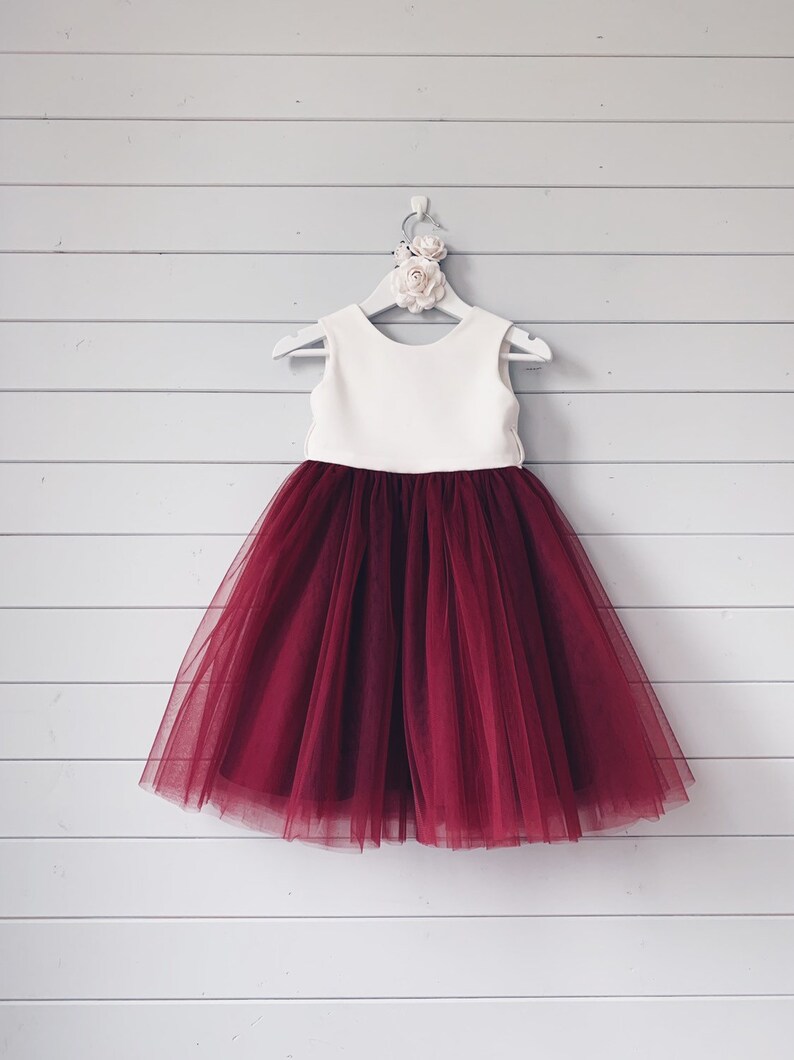 Blush flower girl dress girl dress tulle Dusty rose girl dress tulle Flower girl dress